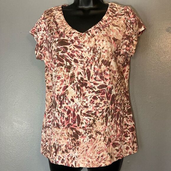 Liz Claiborne Tops - Liz Claiborne Multicolor Patterned Blouse